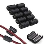 PriEnt - Anti-Interference Noise Filters Ferrite Core Choke Clip for Telephones,Tvs,Speakers,Video,Radio,Audio Power Audio, FERRITE CLAMP CORE, EMI Filter (Pack OF-10)