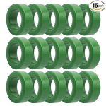 PriEnt - 15PCS Green Toroid Core Ferrite Rings, T36x23x15mm Inductor Coils for Noise Reduction, EMI RFI Suppression - Pack of 15